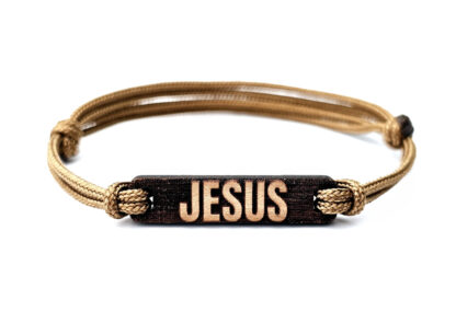 Handgefertigtes Paracord Armband mit Jesus Gravur
