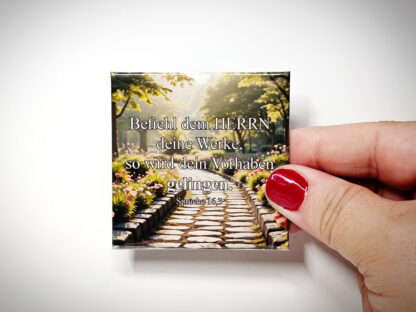 Magnet „Befiehl dem HERRN deine Werke“