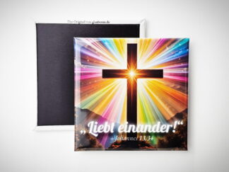 „Liebt einander!“ | Christlicher Kühlschrankmagnet