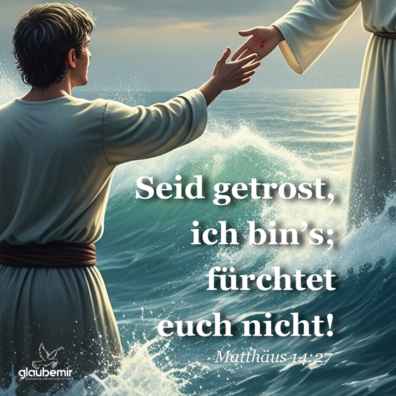 Seid getrost, ich bin's; fürchtet euch nicht! Matthäus 14:27